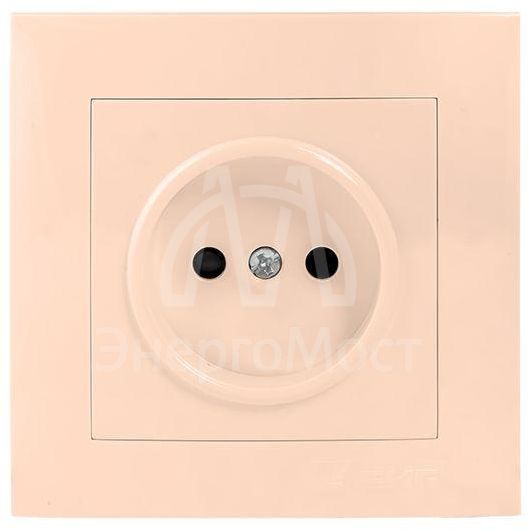 Розетка 1-м СП Валенсия 10А IP20 без заземл. защ. шторки крем. PROxima EKF EWR10-022-20