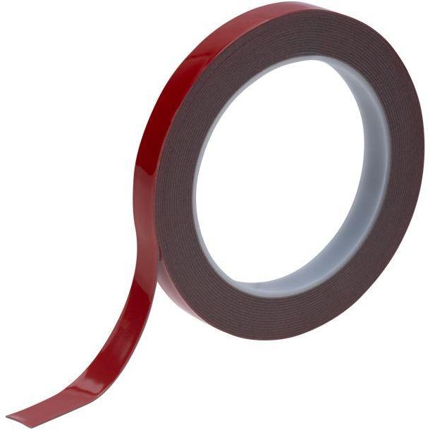 Скотч двустор. 12ммх5м красн. на серой основе REXANT 09-6012