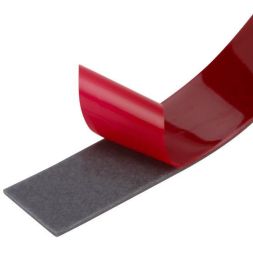 Скотч двустор. 12ммх5м красн. на серой основе REXANT 09-6012