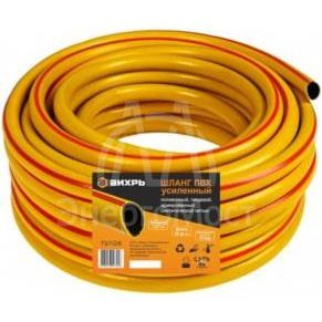 Шланг поливочный ПВХ усиленный пищевой трехслойн. армир. 1/2 25м желт. Вихрь 73/7/2/6