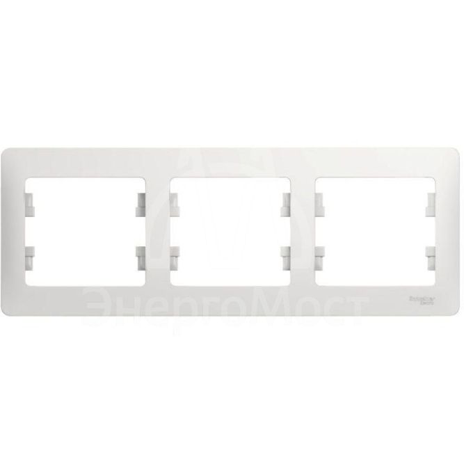 Рамка 3-м Glossa горизонт. бел. SchE GSL000103