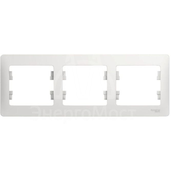 Рамка 3-м Glossa горизонт. бел. SchE GSL000103