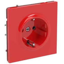 Розетка силовая KANT 2P+E защ. шторки красн. сатин DKC 7001003