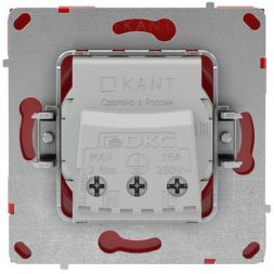 Розетка силовая KANT 2P+E защ. шторки красн. сатин DKC 7001003