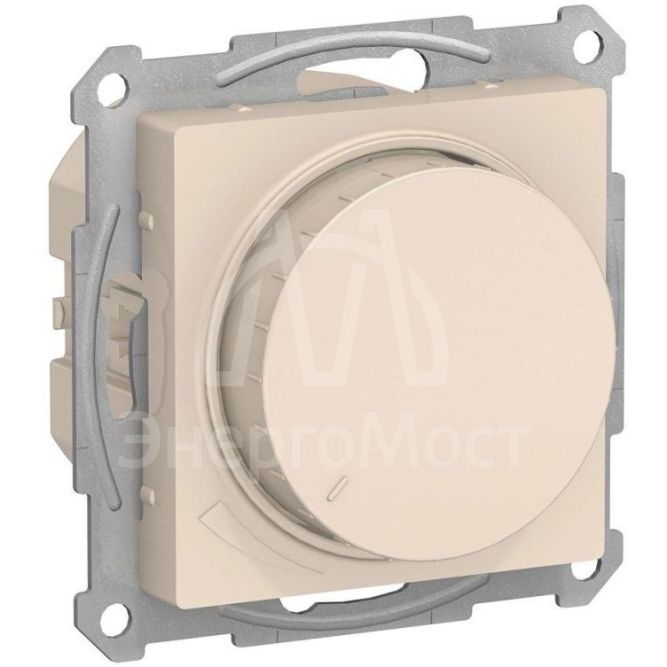 Механизм светорегулятора (диммера) AtlasDesign поворотно-нажимной 630Вт беж. SchE ATN000236