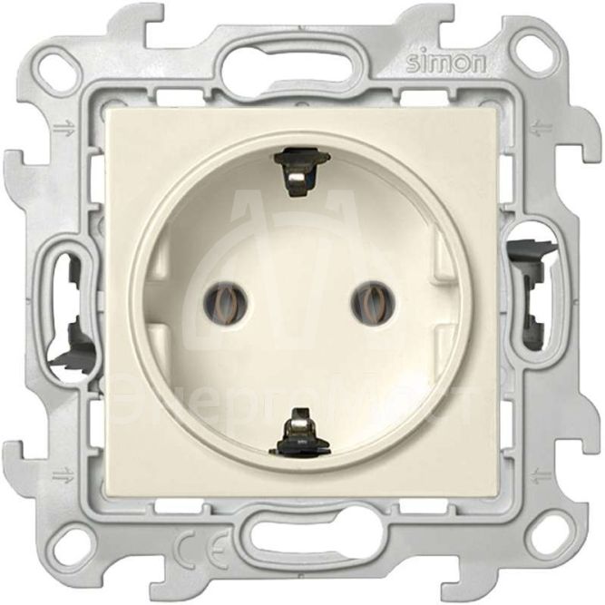 Механизм розетки 2К+З без защ. штор Push&amp;amp;Go Simon24 сл. кость 2420434-031