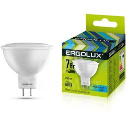 Лампа светодиодная LED-JCDR-7W-GU5.3-4500K JCDR 172-265В Ergolux 12159