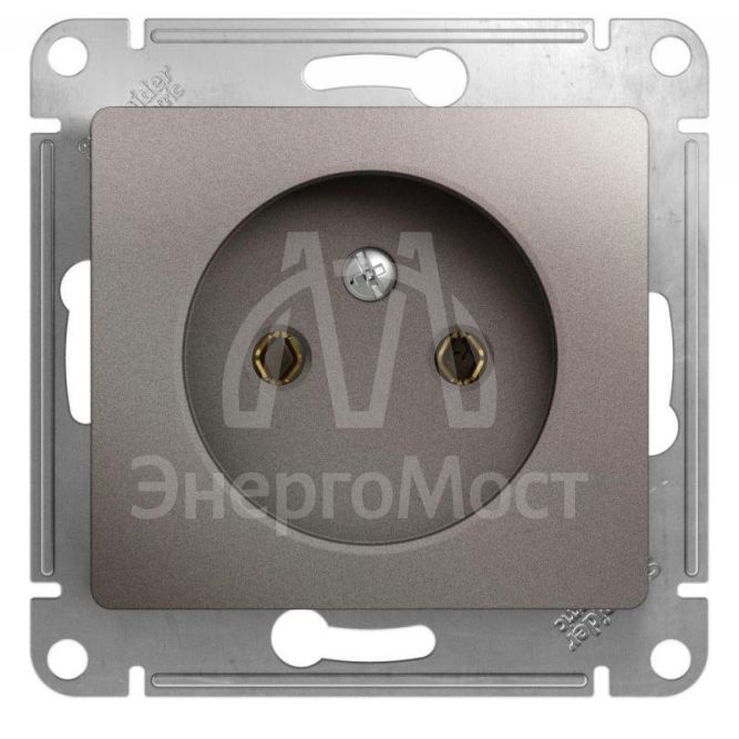 Механизм розетки 1-м СП Glossa 16А IP20 без заземл. платина SchE GSL001241