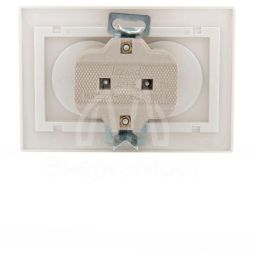 Розетка 2-м СП Мира 16А IP20 без заземл. керам. жемчуж. бел. перламутр LEZARD 701-3030-128