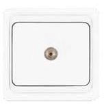 Розетка телевизионная TV 1-м СП Валери бел. UNIVersal В0027