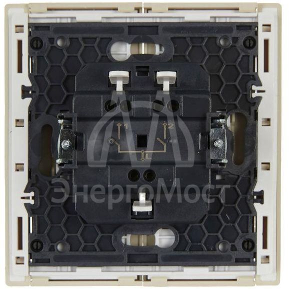 Выключатель 2-кл. СП FORTE&amp;amp;PIANO 10А FP405 ваниль IEK FP-V20-0-10-1-K10