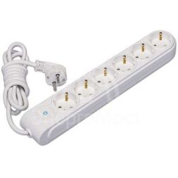 Удлинитель 6х2м с заземл. 16А защ. шторки Makel N6310033