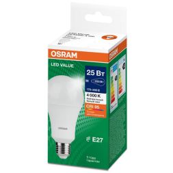 Лампа светодиодная LED G4 Value LVCLA250 25W/940 CRI95 25Вт 4000К 2500лм грушевидная матов. E27 170-250В OSRAM 4058075696358