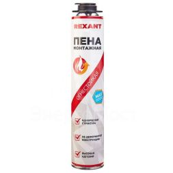 Пена монтажная огнестойкая для пистолета 65л 780г Rexant 89-0912