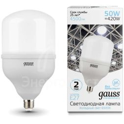 Лампа светодиодная Elementary T140 E27 50Вт 4500лм 180-240В 6500К Gauss 63235