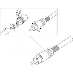 Разъем аудио RCA под винт металл &amp;quot;Silver&amp;quot; (блист.2шт) Rexant 06-0151-A2