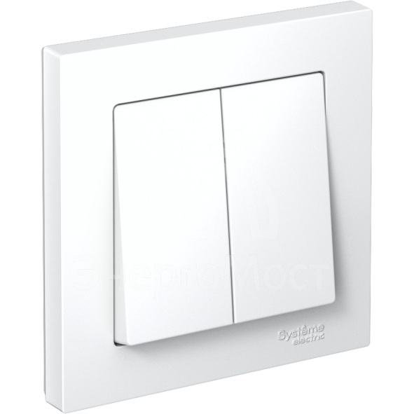 Выключатель 2-кл. СП AtlasDesign 10А IP20 (сх. 5) 10AX в сборе бел. SchE ATN000152