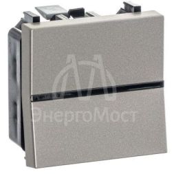 Механизм переключателя 1-кл. 2мод. СП Zenit 16А IP20 с клавишей шампань ABB 2CLA220200N1901