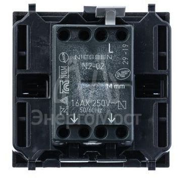 Механизм переключателя 1-кл. 2мод. СП Zenit 16А IP20 с клавишей шампань ABB 2CLA220200N1901