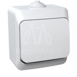 Переключатель 1-кл. ОП Этюд 10А IP44 10AX бел. SchE BA10-046B