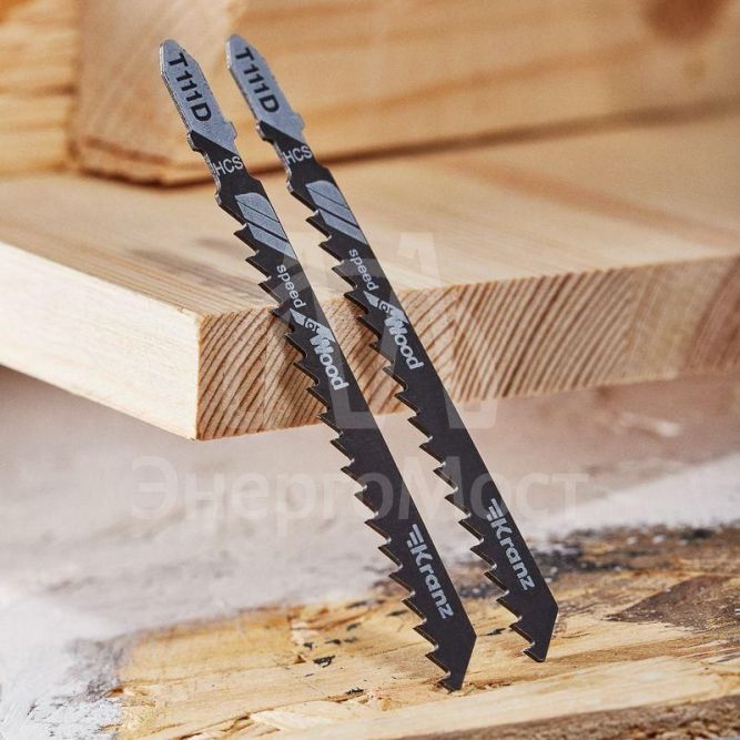 Пилка для электролобзика по дереву T111D 100мм 6 зубьев на дюйм 6-60мм (уп.2шт) Kranz KR-92-0319