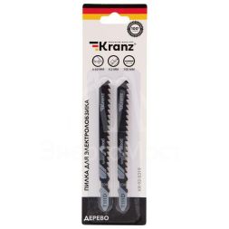 Пилка для электролобзика по дереву T111D 100мм 6 зубьев на дюйм 6-60мм (уп.2шт) Kranz KR-92-0319