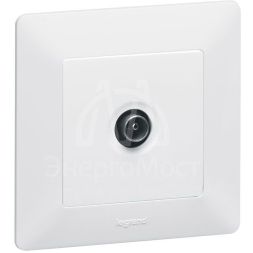 Розетка телевизионная проходная TV 1-м Valena Life 1.5дБ/14дБ 0-2400МГц с лицев. панелью механизм бел. Leg 753461