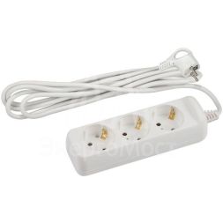 Удлинитель электрический U-3e-5m-3x1.5 с заземлением 3 розетки 5м ПВС 3х1.5кв.мм 16А Эра Б0044033