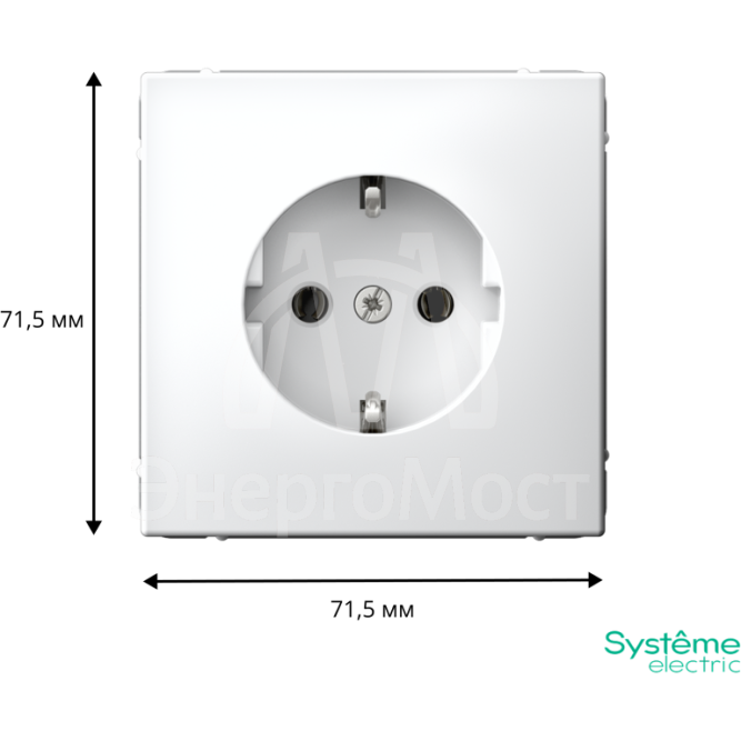 Розетка ArtGallery 16А с заземл. быстрозажим. клем. механизм бел. SE GAL000143S