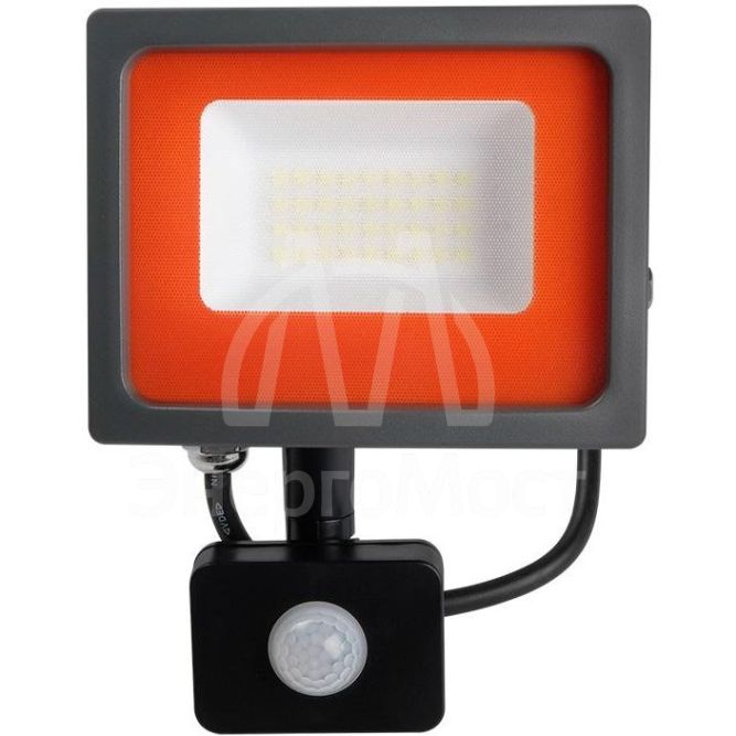 Прожектор светодиодный PFL-SC-SMD-30Вт sensor 30Вт IP54 6500К мат. стекло JazzWay 5001411