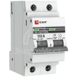 Выключатель нагрузки 2п 100А ВН-125 PROxima EKF SL125-2-100-pro