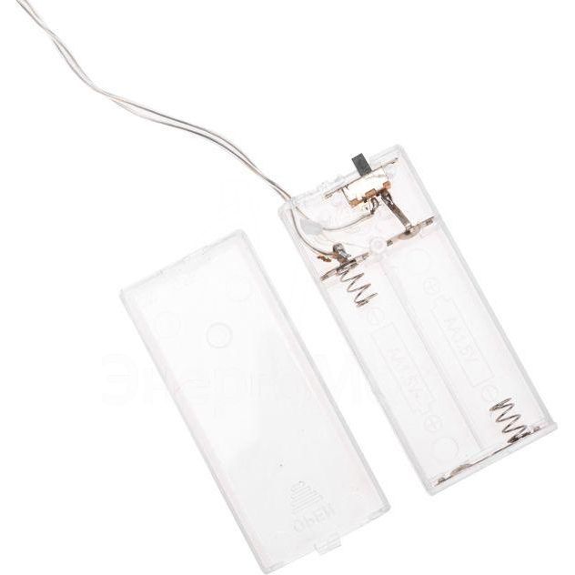 Гирлянда светодиодная &amp;quot;Баночки&amp;quot; 1.5м 10LED тепл. бел. провод прозр. 2хAA (батарейки не в комплекте) Neon-Night 303-096