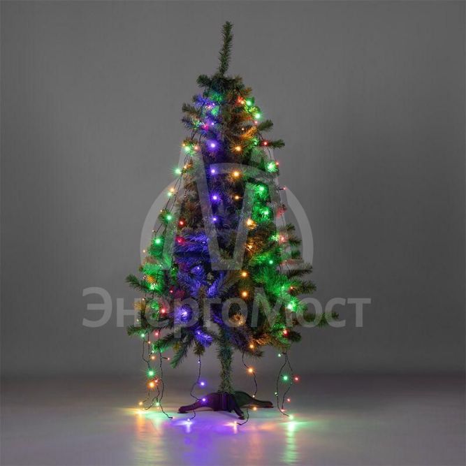 Гирлянда елочная с кольцом 7 нитей по 1.5м LED мультиколор не соединяется NEON-NIGHT 235-079