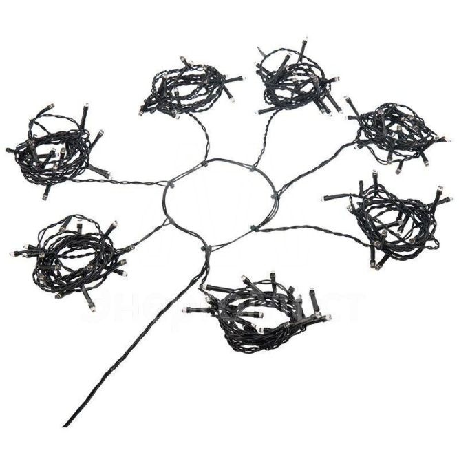 Гирлянда елочная с кольцом 7 нитей по 1.5м LED мультиколор не соединяется NEON-NIGHT 235-079