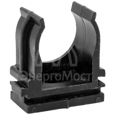 Держатель для труб (клипса) для ручного монтажа d20мм черн. Plast (уп.10шт) EKF derj-z-20sb