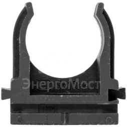 Держатель для труб (клипса) для ручного монтажа d20мм черн. Plast (уп.10шт) EKF derj-z-20sb