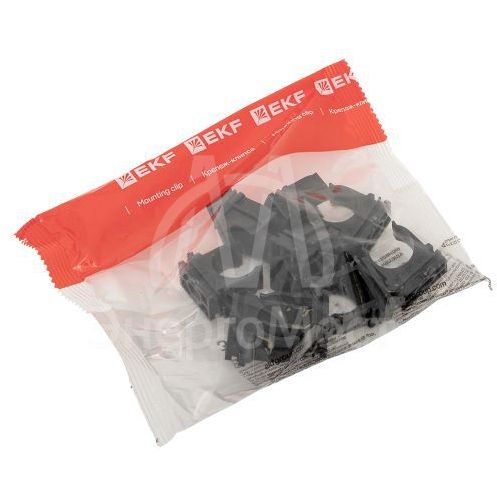Держатель для труб (клипса) для ручного монтажа d20мм черн. Plast (уп.10шт) EKF derj-z-20sb