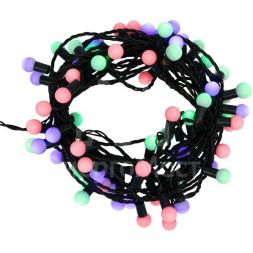 Гирлянда &amp;quot;LED ШАРИКИ&amp;quot; 10мх1.75см 80LED 6Вт 220В IP44 (с контроллером) мульти. NEON-NIGHT 303-509-6
