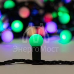 Гирлянда &amp;quot;LED ШАРИКИ&amp;quot; 10мх1.75см 80LED 6Вт 220В IP44 (с контроллером) мульти. NEON-NIGHT 303-509-6