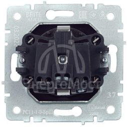 Розетка BRITE РС11-1-0-БрШ 16А с заземл. без защ. шторки шампань IEK BR-R11-16-K37