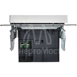 Розетка BRITE РЮ10-1-БрАБ USB A+A 3.1А механизм арктич. бел. IEK BR-U21-D31-K91