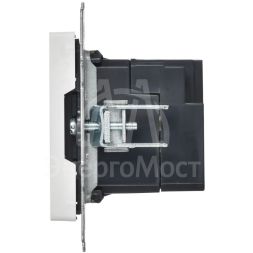 Розетка BRITE РЮ10-1-БрАБ USB A+A 3.1А механизм арктич. бел. IEK BR-U21-D31-K91