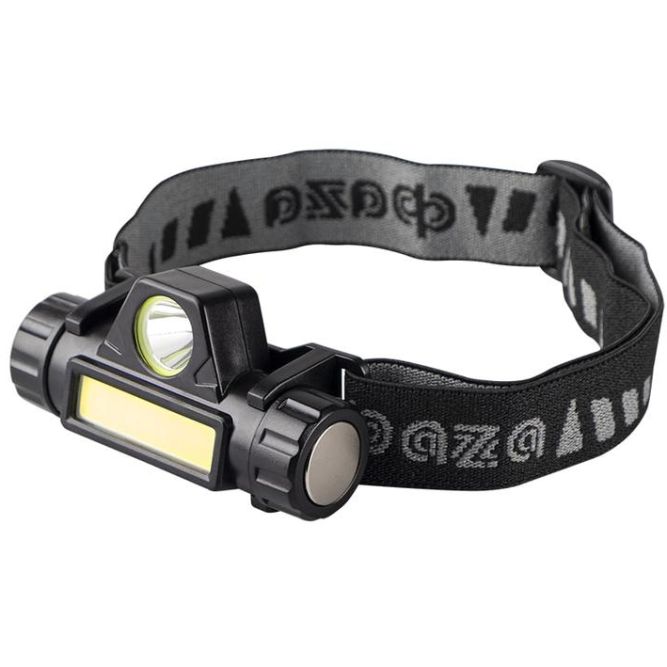 Фонарь аккумуляторный налобный AccuFH5-L3W/L3W 2 режима: COB 3Вт 220лм ближн. свет + LED 3Вт 100лм дальн. свет IP44 аккум. 1.2А.ч магнитн. держатель регулир. угол наклона ФАZА 5031241