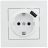 Розетка 1-м СП Vesna с заземл. с заряд. устройством USB механизм бел. LEZARD 742-0288-181