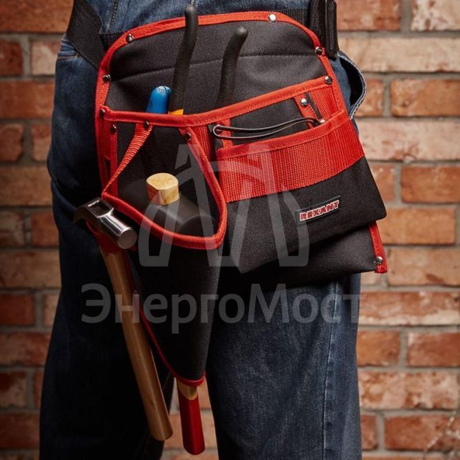 Сумка монтажника поясная с 3 отделениями RE-3 Rexant 12-5603