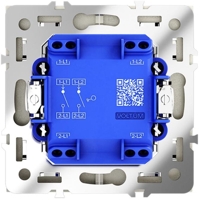 Выключатель 2-кл. СП S70 10А механизм сталь Voltum VLS020105