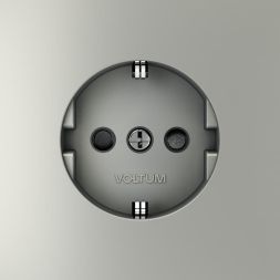 Розетка 1-м СП S70 16А с заземл. защ. шторки механизм сталь Voltum VLS040205