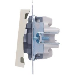 Выключатель 2-кл. СП Vesna с индикацией механизм жемчуж./бел. перламутр. LEZARD 742-3088-112