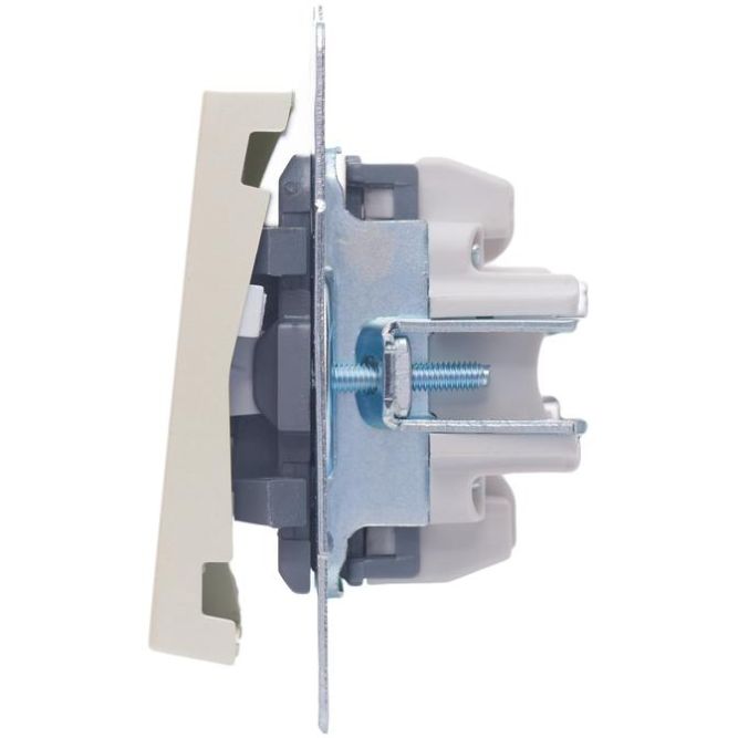 Выключатель 2-кл. СП Vesna с индикацией механизм жемчуж./бел. перламутр. LEZARD 742-3088-112