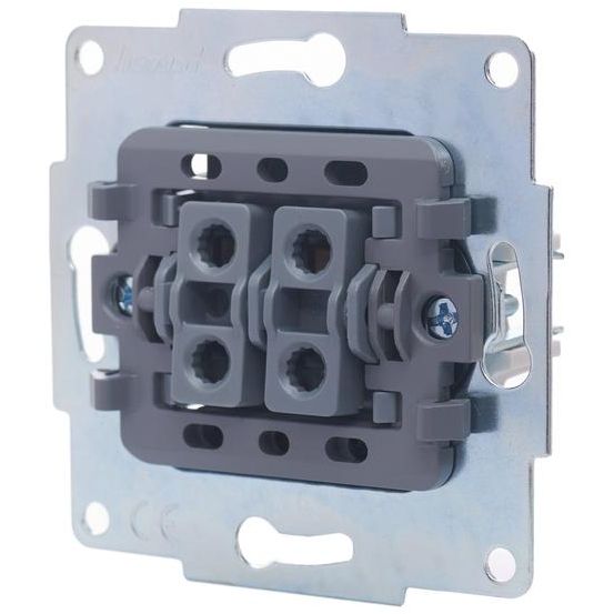 Выключатель 2-кл. СП Vesna с индикацией механизм жемчуж./бел. перламутр. LEZARD 742-3088-112